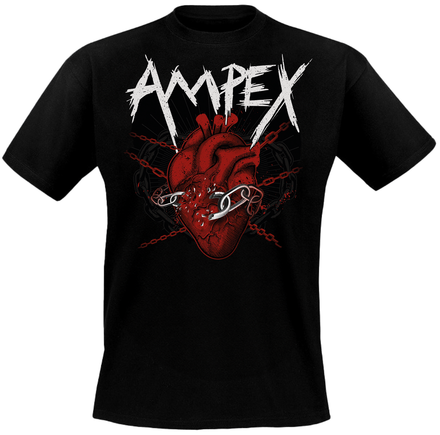 AMPEX - HERZ IN KETTEN (NEU), T-SHIRT