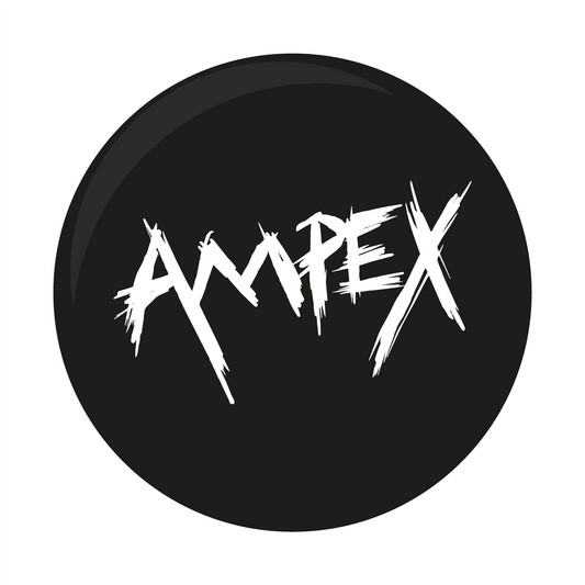 AMPEX - LOGO, BUTTON