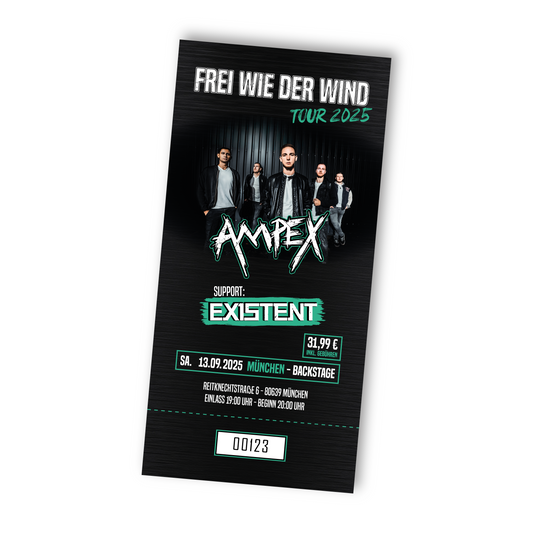 13.09.25 - MÜNCHEN- FREI WIE DER WIND TOUR 2025, TICKET